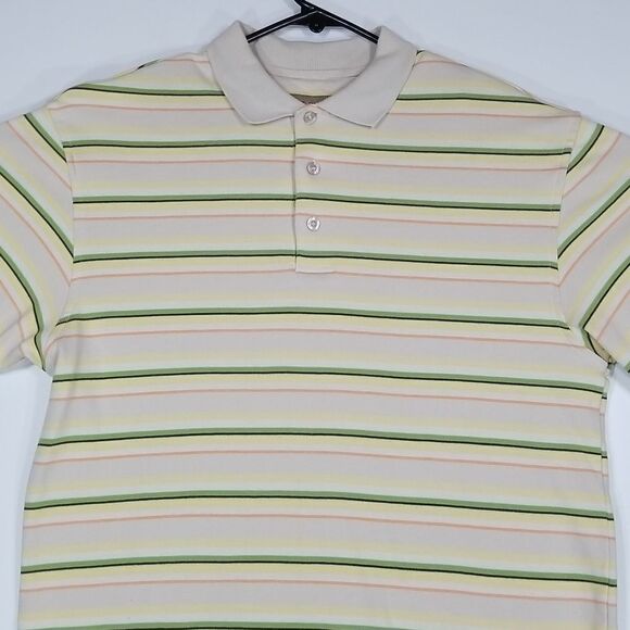 🎁5/$25 Retreat Golf Polo Shirt Men's Small Short Sleeve Striped 100% Cotton - Picture 2 of 8